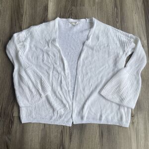 Vintage Miss Selfridge White‎ Open Front Knit Cardigan Bell Sleeves Size 8